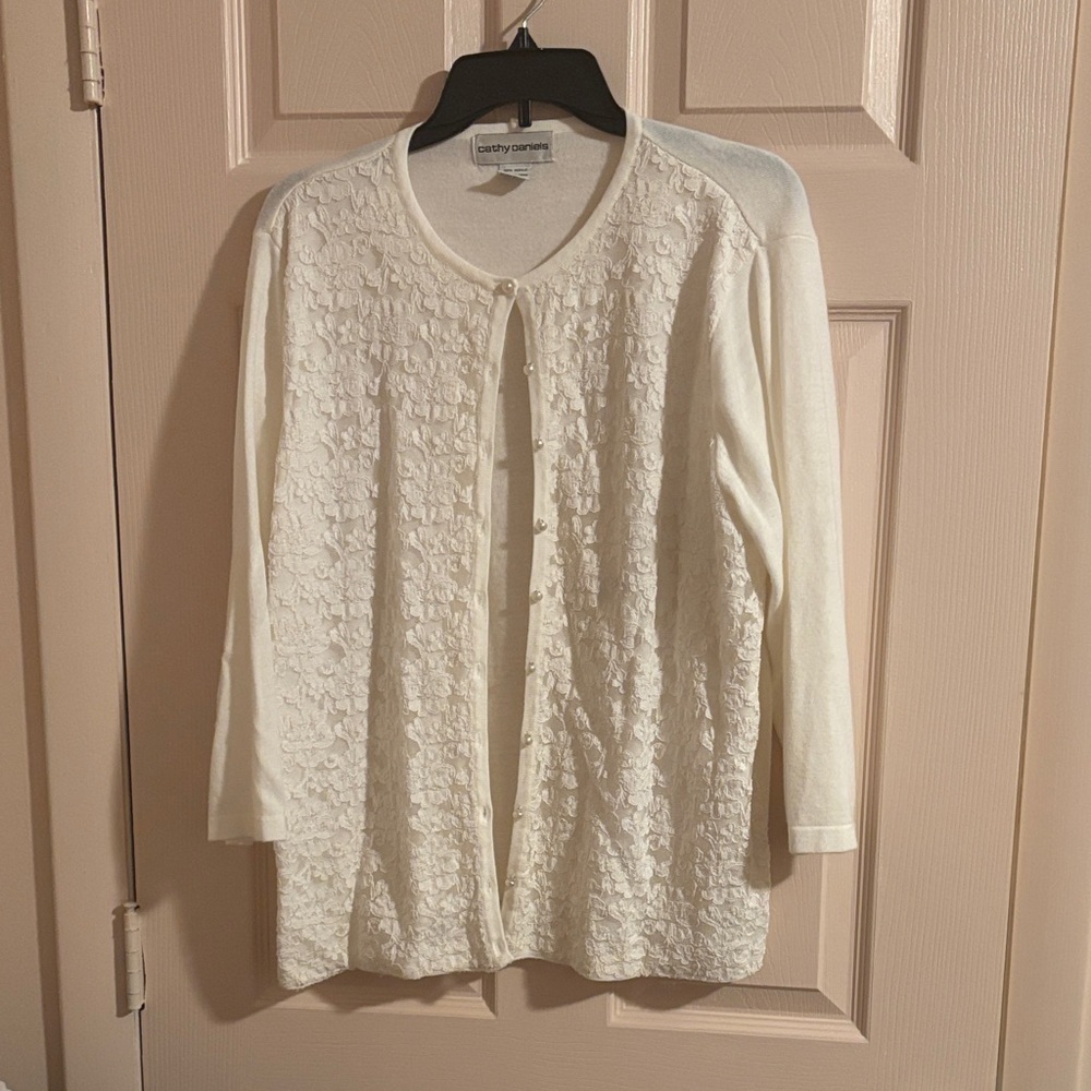 Cream Button-Up Cardigan